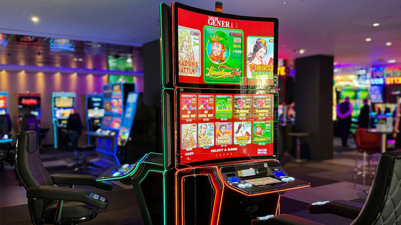 Fysieke speelautomatenruimte in de casino lounge